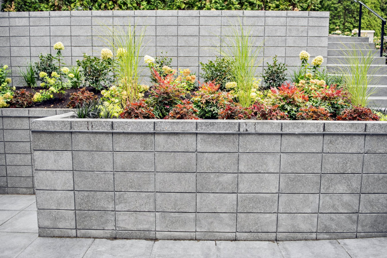 Concrete block walls